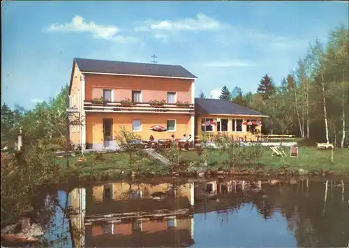 Schoenlind Weissenstadt Gasthof Pension Birkenhof Teich Kat. Weissenstadt