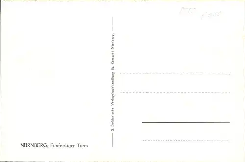 Nuernberg Fuenfeckiger Turm Kuenstlerkarte Paul Sollmann Kat. Nuernberg