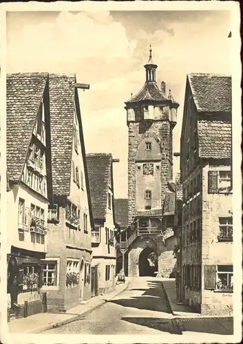 Rothenburg Tauber Klingengasse Turm Torbogen Kat. Rothenburg ob der Tauber
