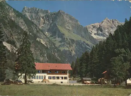 Oberstdorf Oytalhaus mit Schneck und Gr. Wilde Allgaeuer Alpen Kat. Oberstdorf