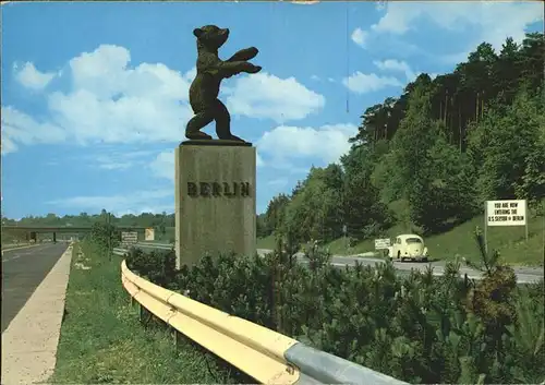 Berlin Autobahn Zehlendorfer Kleeblatt Einfahrt nach Berlin Kat. Berlin