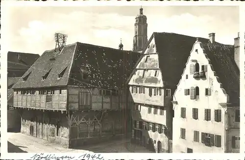 Noerdlingen Das aelteste Kaufhaus Deutschlands Kirchturm Kat. Noerdlingen