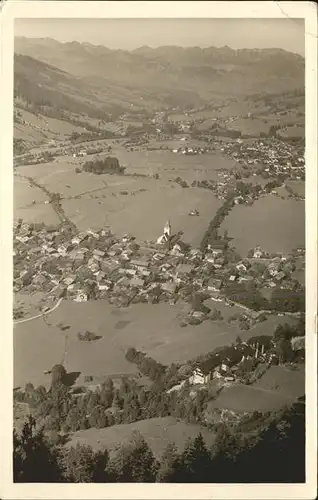 Hindelang und Bad Oberdorf Ostrachtal vom Iselerweg Kat. Bad Hindelang