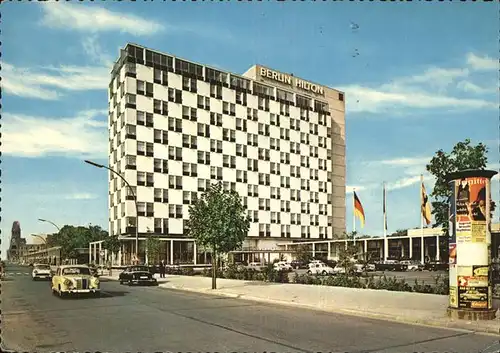 Berlin Hilton Hotel Litfassaeule Kat. Berlin