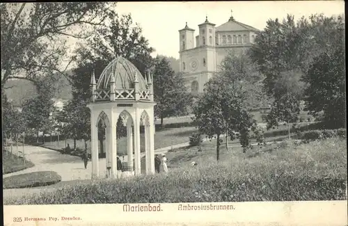 Marienbad Tschechien Ambrosiusbrunnen Boehmen Kat. Marianske Lazne