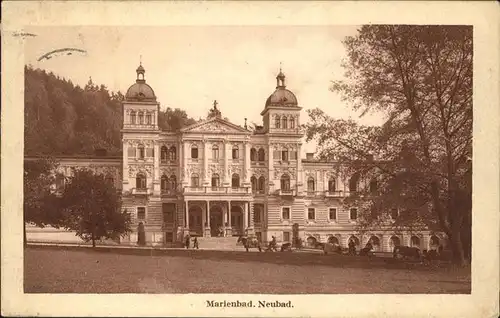 Marienbad Tschechien Kursaal und Neubad Pferdekutsche Boehmen Kat. Marianske Lazne