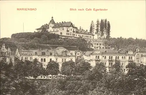 Marienbad Tschechien Blick zum Cafe Egerlaender Boehmen Kat. Marianske Lazne