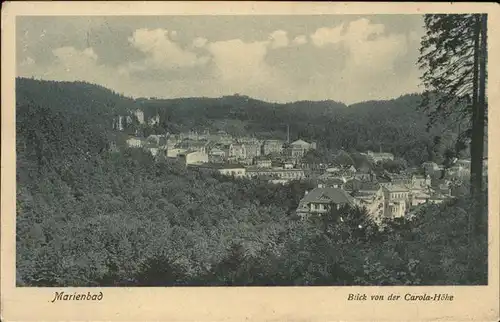 Marienbad Tschechien Blick von der Carola Hoehe Boehmen Kat. Marianske Lazne