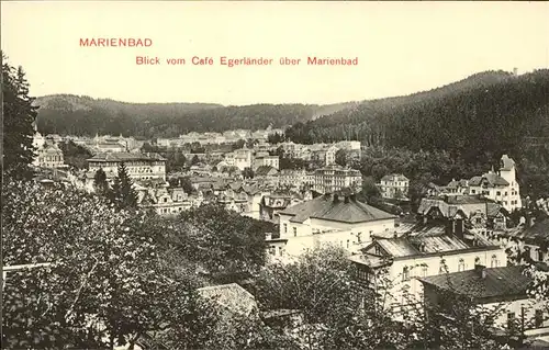 Marienbad Tschechien Teilansicht Blick vom Cafe Egerlaender Boehmen Kat. Marianske Lazne