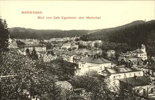 Marienbad Tschechien Teilansicht Blick vom Cafe Egerlaender Boehmen Kat. Marianske Lazne