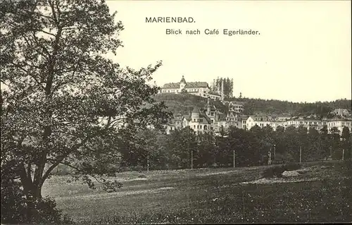 Marienbad Tschechien Blick zum Cafe Egerlaender Boehmen Kat. Marianske Lazne