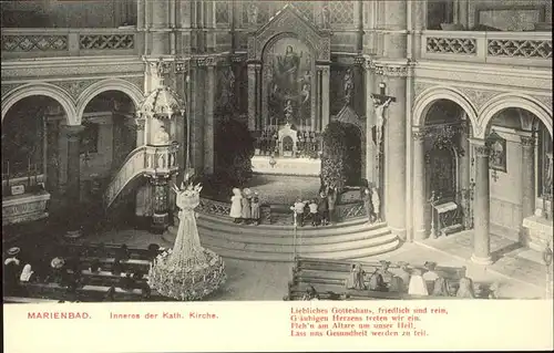 Marienbad Tschechien Katholische Kirche Inneres Altar Boehmen Kat. Marianske Lazne