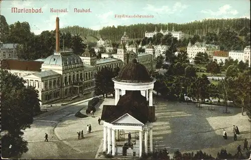 Marienbad Tschechien Kursaal Neubad Ferdinandsbrunnen Boehmen Kat. Marianske Lazne