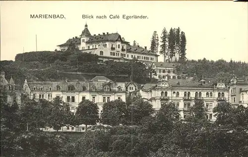 Marienbad Tschechien Blick zum Cafe Egerlaender Boehmen Kat. Marianske Lazne