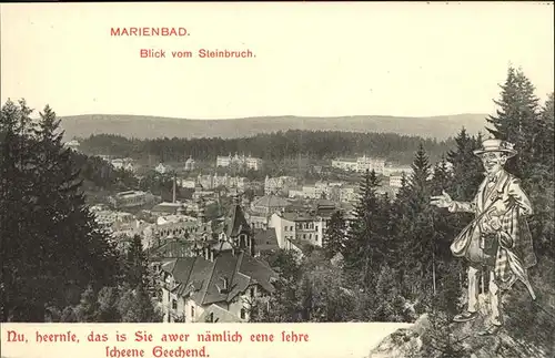 Marienbad Tschechien Blick vom Steinbruch Boehmen Kat. Marianske Lazne