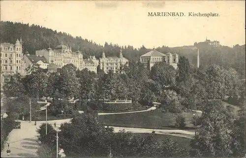 Marienbad Tschechien Kirchenplatz  Kat. Marianske Lazne