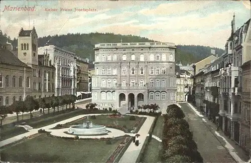 Marienbad Tschechien Kaiser Franz Josefs Platz Brunnen Boehmen Kat. Marianske Lazne