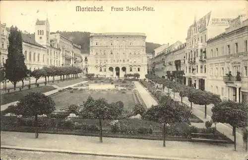 Marienbad Tschechien Kaiser Franz Josefs Platz Brunnen Boehmen Kat. Marianske Lazne