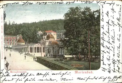 Marienbad Tschechien Kreuzbrunnen Boehmen Kat. Marianske Lazne