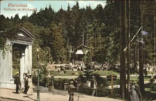 Marienbad Tschechien Partie bei der Waldquelle Boehmen Kat. Marianske Lazne