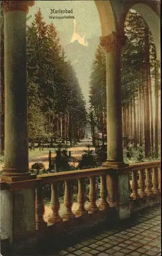 Marienbad Tschechien Waldquell Allee Boehmen Kat. Marianske Lazne