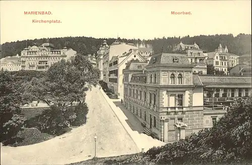 Marienbad Tschechien Kirchenplatz Moorbad Boehmen Kat. Marianske Lazne