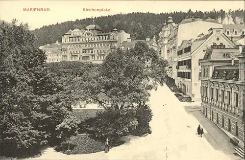 Marienbad Tschechien Kirchenplatz Boehmen Kat. Marianske Lazne