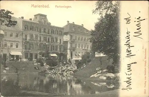 Marienbad Tschechien Parkanlagen Boehmen Kat. Marianske Lazne