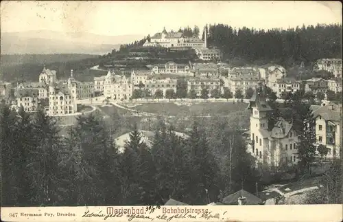 Marienbad Tschechien Bahnhofstrasse Boehmen Kat. Marianske Lazne