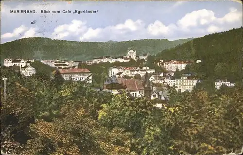 Marienbad Tschechien Blick vom Cafe Egerlaender Boehmen Kat. Marianske Lazne