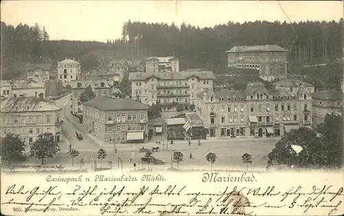 Marienbad Tschechien Casinopark und Marienbader Muehle Boehmen Kat. Marianske Lazne