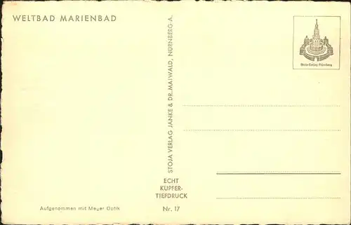 Marienbad Tschechien Wandelhalle am Kreuzbrunnen Boehmen Kat. Marianske Lazne