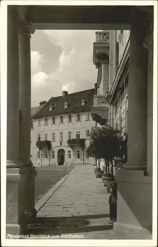 Marienbad Tschechien Blick zum Goethehaus Boehmen Kat. Marianske Lazne