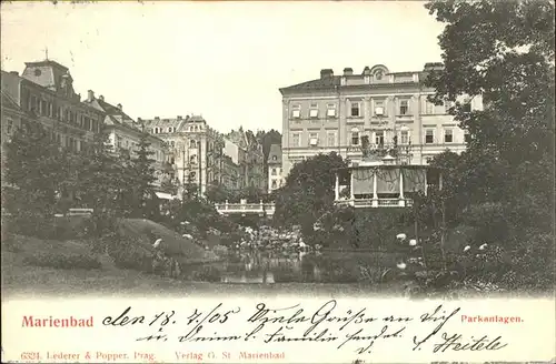 Marienbad Tschechien Parkanlagen Boehmen Kat. Marianske Lazne