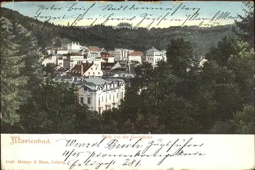 Marienbad Tschechien Blick von der Carola Hoehe Boehmen Kat. Marianske Lazne