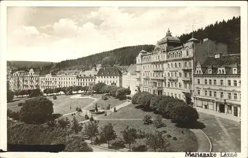 Marienbad Tschechien Goetheplatz Brunnen Boehmen  Kat. Marianske Lazne