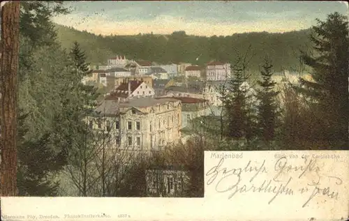 Marienbad Tschechien Blick von der Carola Hoehe Boehmen Kat. Marianske Lazne