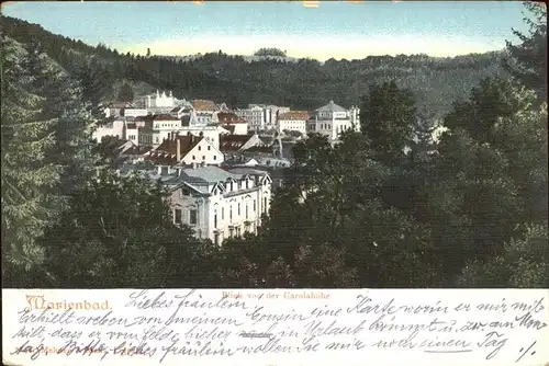 Marienbad Tschechien Blick von der Carola Hoehe Boehmen Kat. Marianske Lazne