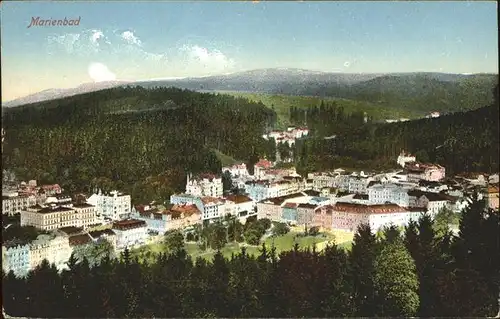 Marienbad Tschechien Panorama Boehmen Kuenstlerkarte Kat. Marianske Lazne