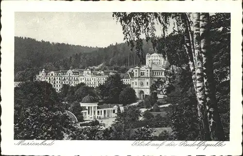 Marienbad Tschechien Blick auf Rudolfsquelle Boehmen Kat. Marianske Lazne