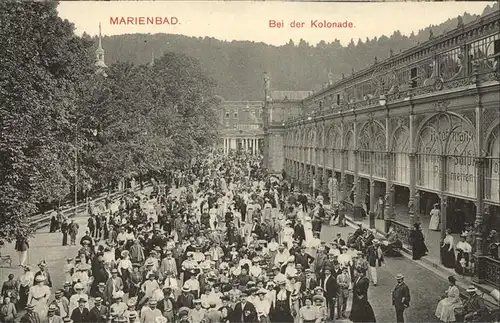 Marienbad Tschechien Bei der Kolonnade Boehmen Kat. Marianske Lazne