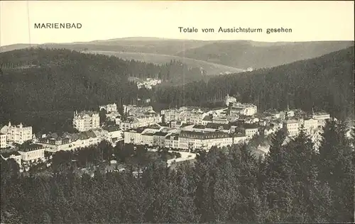 Marienbad Tschechien Blick vom Aussichtsturm Boehmen Kat. Marianske Lazne