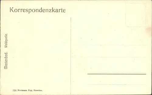 Marienbad Tschechien Waldquelle Boehmen Kat. Marianske Lazne