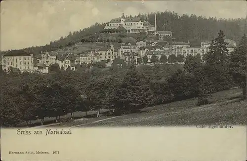 Marienbad Tschechien Hoehenhotel Cafe Egerlaender Boehmen Kat. Marianske Lazne