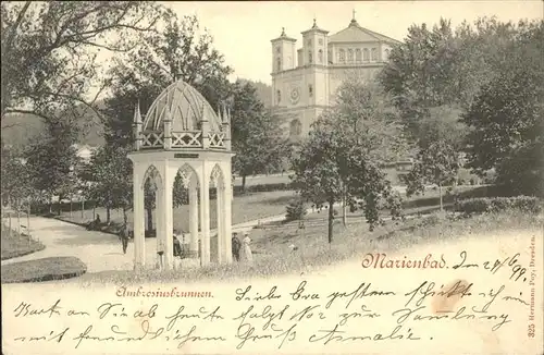 Marienbad Tschechien Ambrosiusbrunnen Katholische Kirche Boehmen Kat. Marianske Lazne