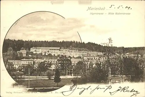 Marienbad Tschechien Jaegerstrasse Mitte Kaiserstrasse Boehmen Kat. Marianske Lazne