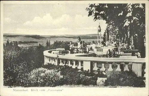 Marienbad Tschechien Blick vom Hoehenhotel Panorama Boehmen Kat. Marianske Lazne