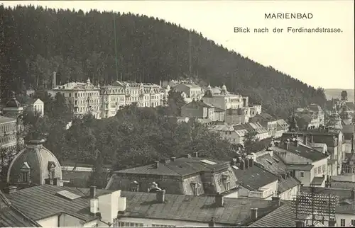 Marienbad Tschechien Blick nach Ferdinandstrasse Boehmen Kat. Marianske Lazne