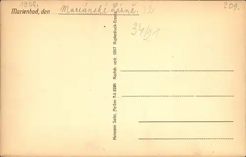 Marienbad Tschechien Fuerstenhaus Villa Luginsland bewohnt von Sr. Majestaet Kaiser Franz Josef I am 16.8.1904 Boehmen Kat. Marianske Lazne