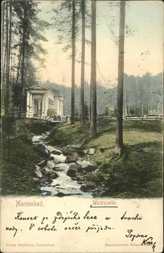 Marienbad Tschechien Waldquelle Boehmen Kat. Marianske Lazne
